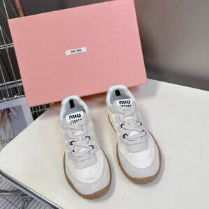 Miu Miu Tyre technical fabric and suede sneakers